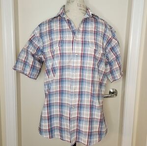 Wrangler short sleeve plaid shirt
